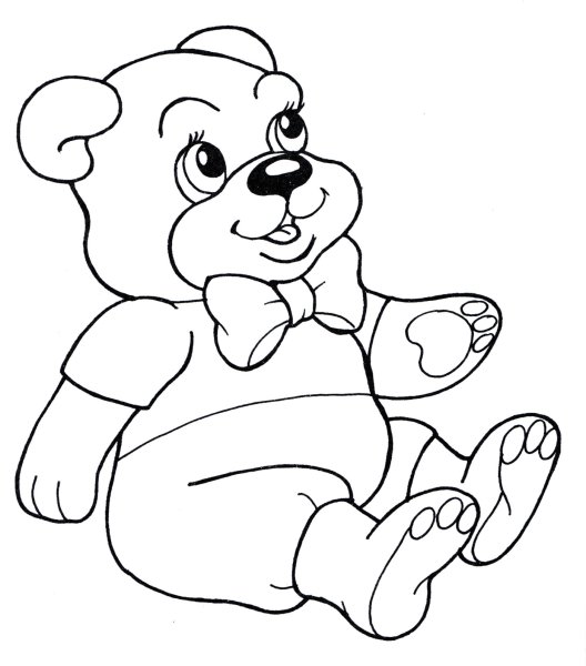 Раскраска мишка для детей 3-4 лет