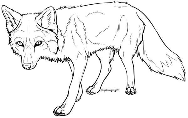 Лиса рисунок