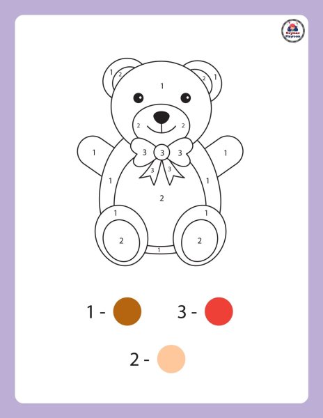 Раскраски по цифрам Teddy Bear