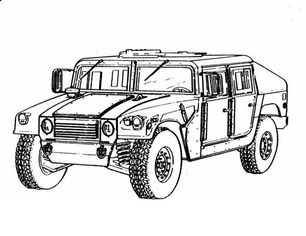 Хаммер н2 раскраска