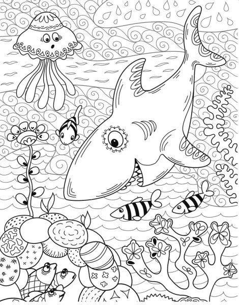 Раскраска. Морской мир