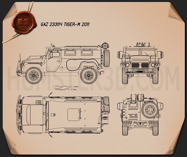 ГАЗ-2975 тигр чертеж