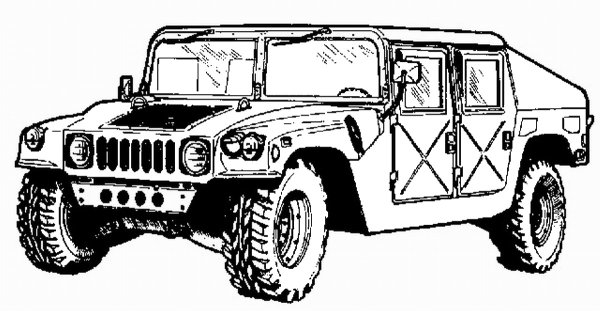 Hummer h1 военный