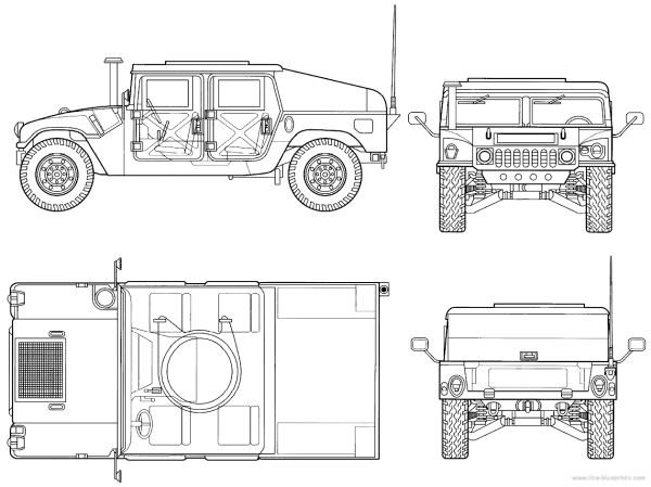 Hummer h1 чертежи кузова