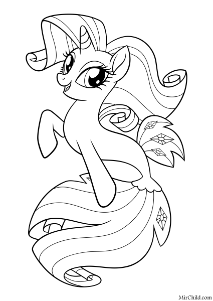 My little Pony раскраска Рарити
