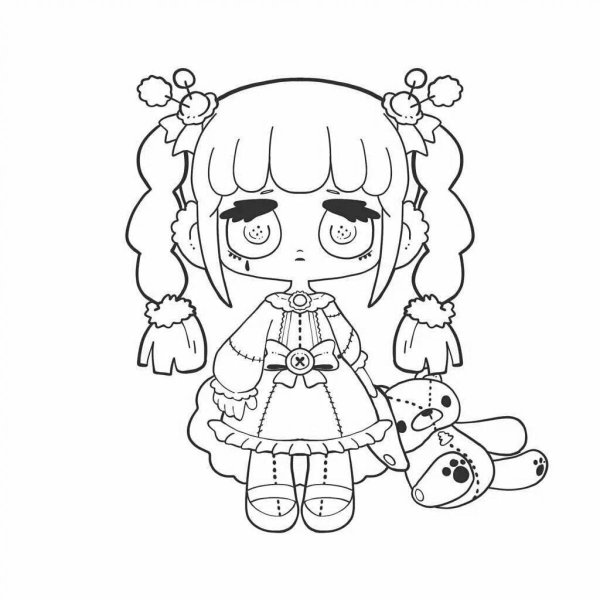 Gacha Life персонажи раскраска