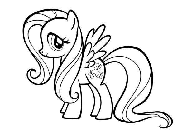 Раскраска my little Pony Флаттершай