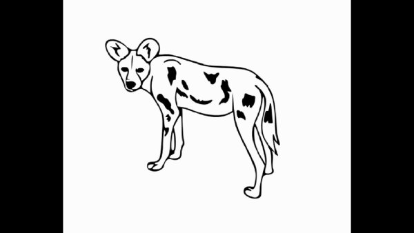 Раскраска Гиеновидная собака
