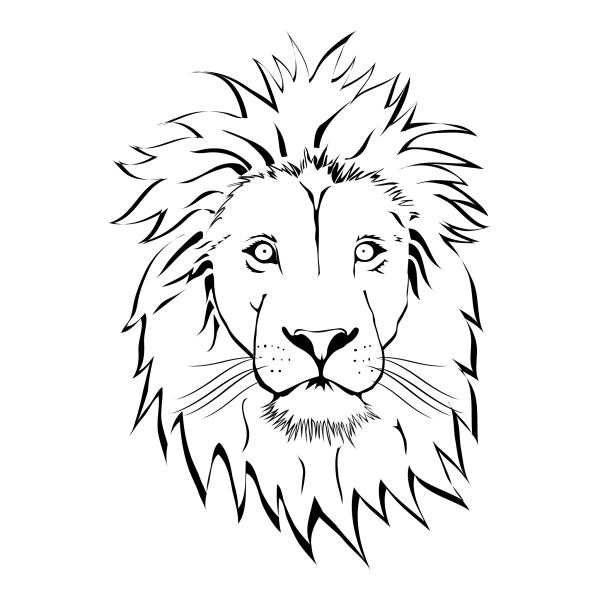 Лев рисунок