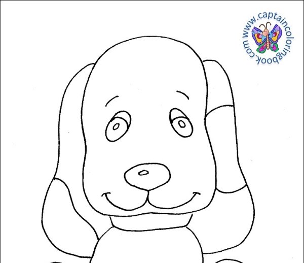 Собачка раскраска для детей 4-5 лет