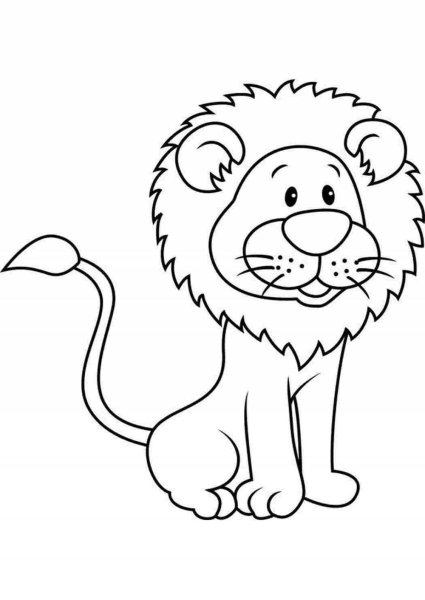 Раскраски про львов (43 фото)