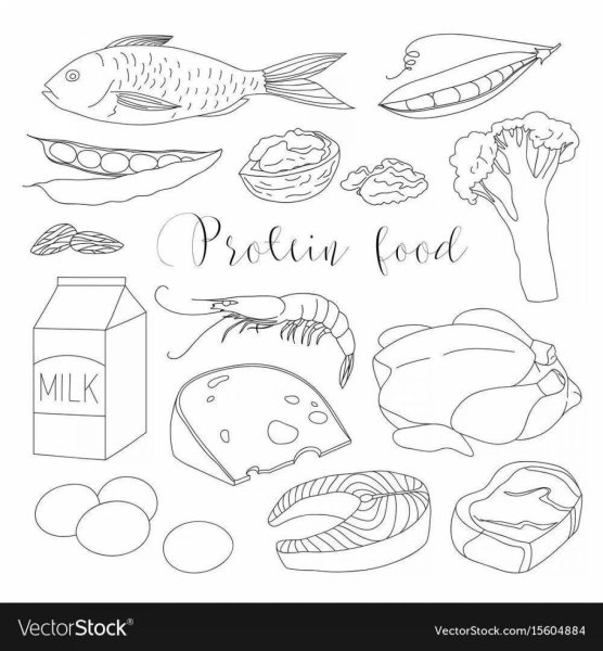 Раскраски мясные рыбные продукты
