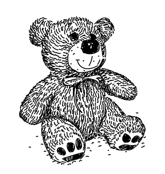 Новогодний Медвежонок раскраска