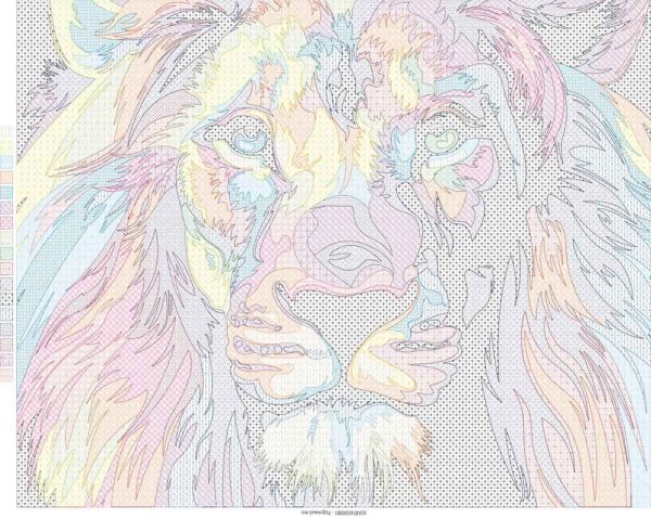 Раскраски радужный лев (49 фото)