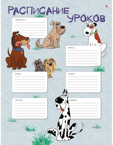 Расписание уроков с собаками