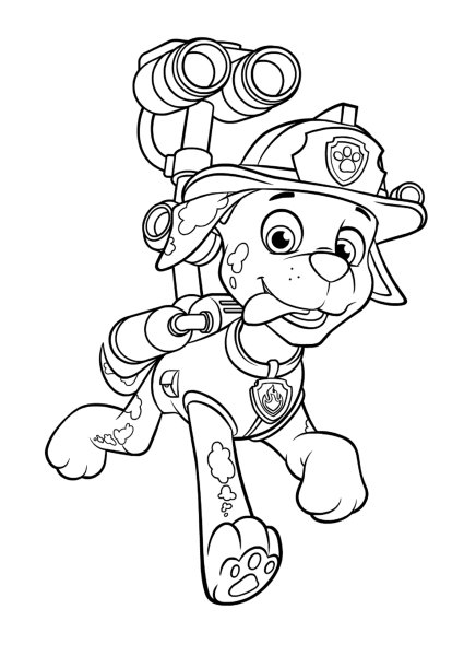 Paw Patrol раскраска Рокки