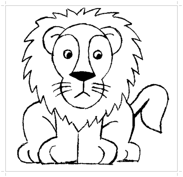 Раскраски для самых маленьких лев (47 фото)