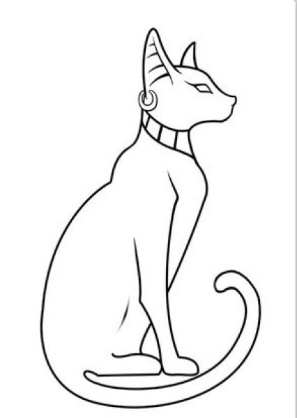 Египет кошка раскраска