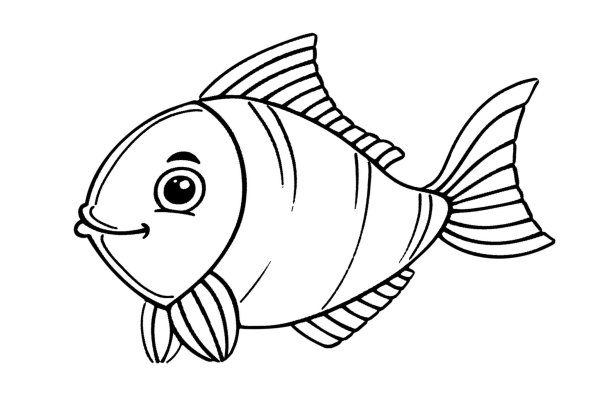Раскраски рыба легкая (46 фото)