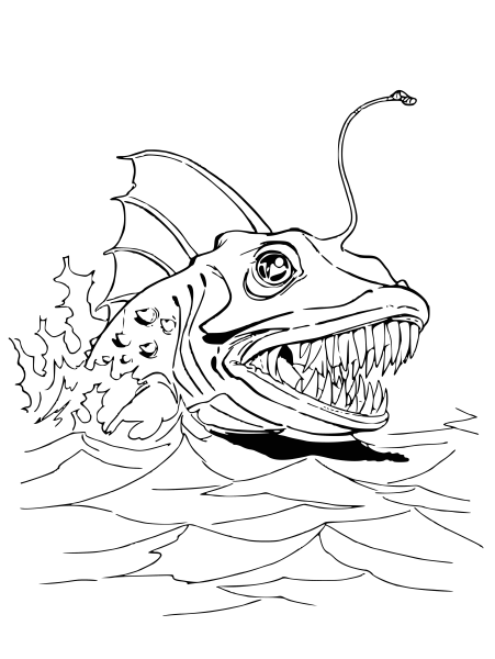 Морские монстры раскраска