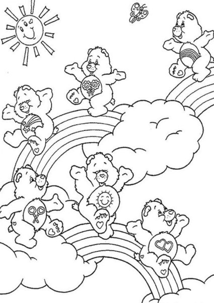 Care Bears раскраска