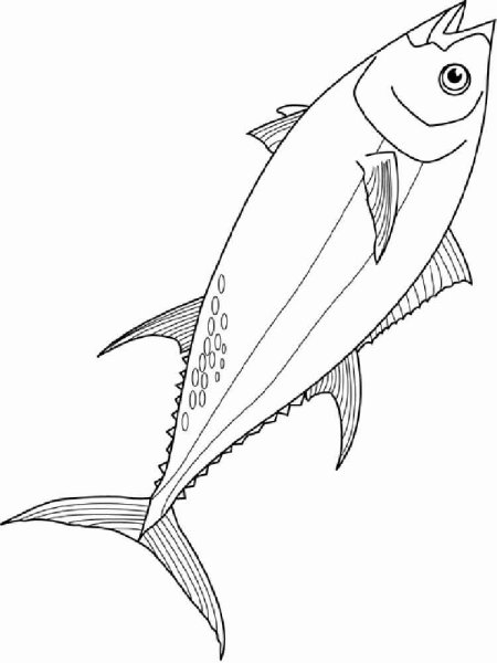 Морские рыбы раскраска