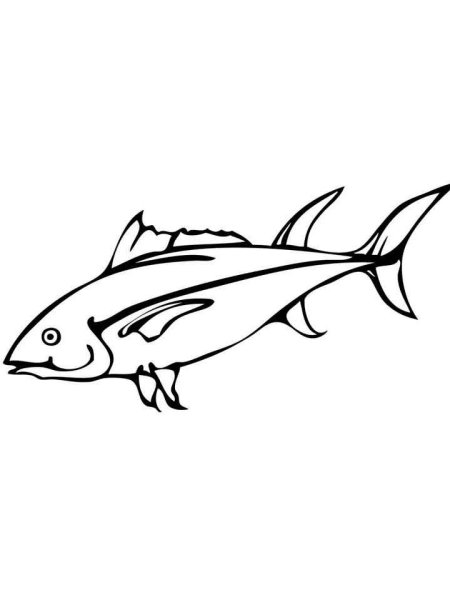 Раскраски рыба тунец (46 фото)