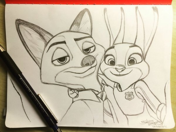 Зоотопия Disney скетч
