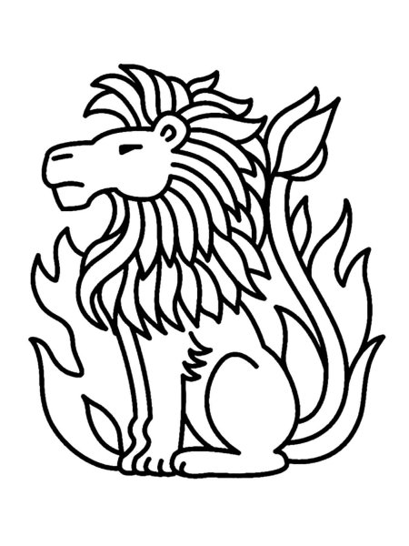Знак зодиака Лев раскраска