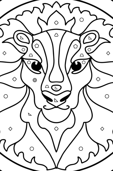 Раскраски знак зодиака лев (27 фото)