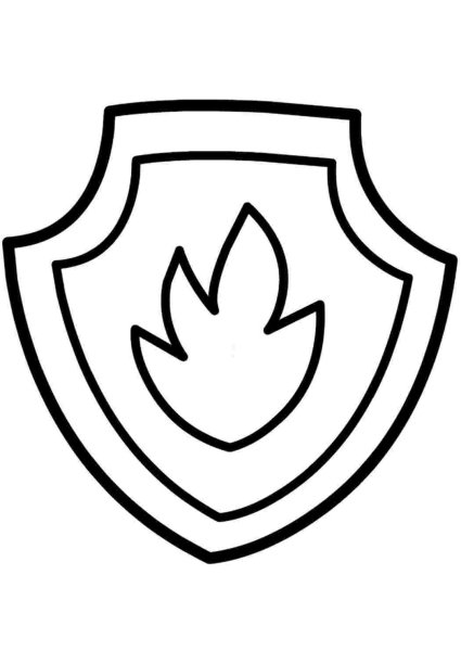 Знак Щенячьего патруля раскраски