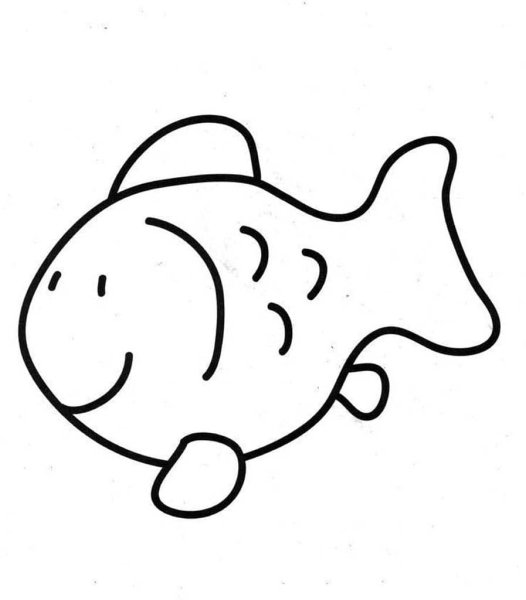 Раскраски рыбка для самых маленьких (49 фото)