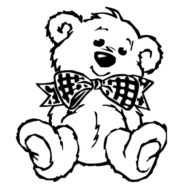 Раскраска мишка для детей 3-4 лет