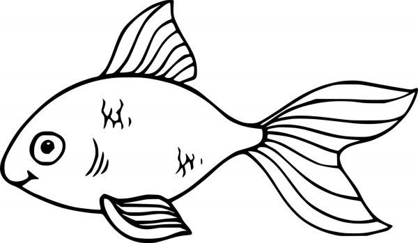 Раскраски рыбка нарисованная (47 фото)