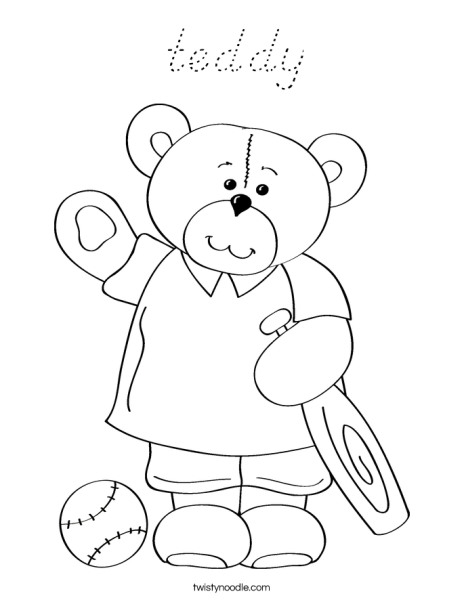 Раскраски hello Teddy Bear
