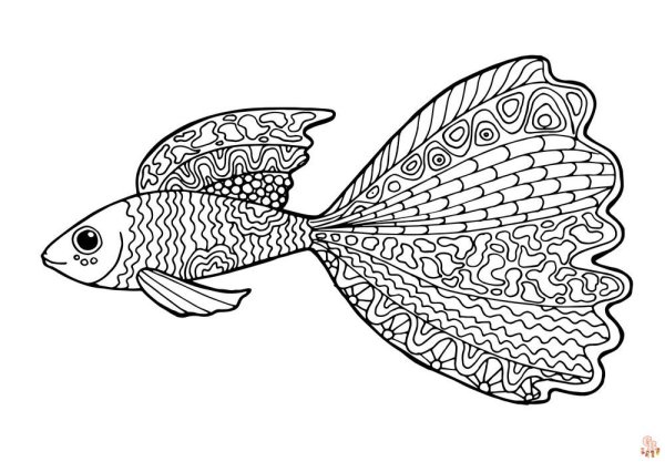 Раскраски рыбка петушок в аквариуме (41 фото)