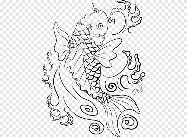 Koi Carp Coloring for Kids