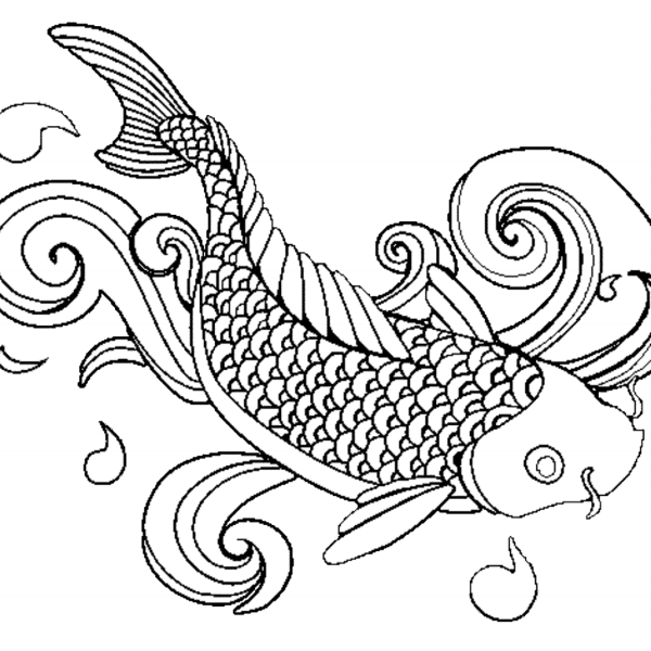 Раскраска рыбка