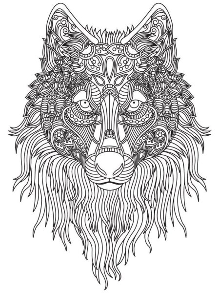 Раскраски сложная лев (44 фото)