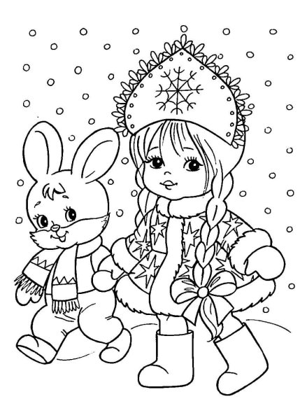 Новогодняя раскраска