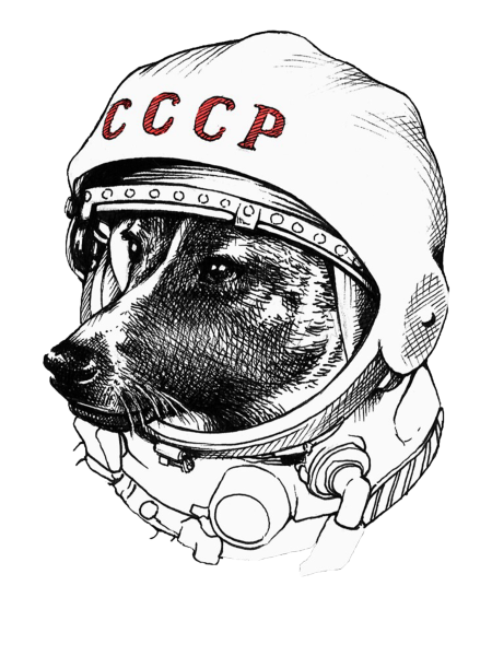 Собака космонавт раскраска