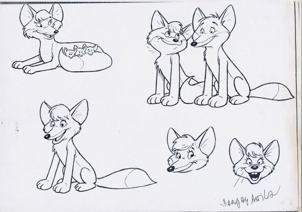 Model Sheets лиса
