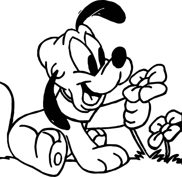 Disney раскраска Плуто