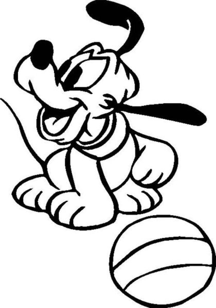Pluto раскраска для детей