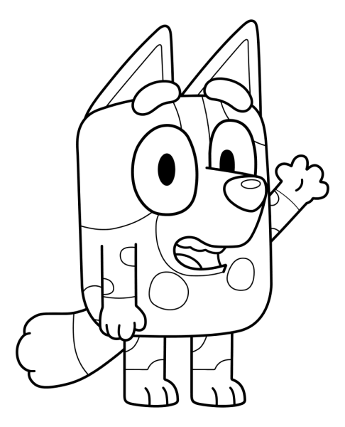 Bluey мультсериал раскраска