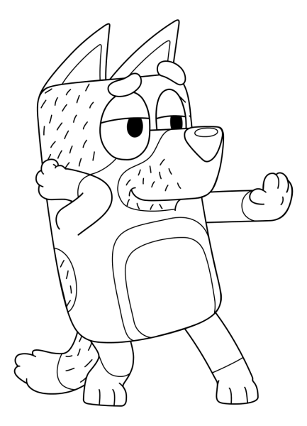 Bluey мультсериал раскраска