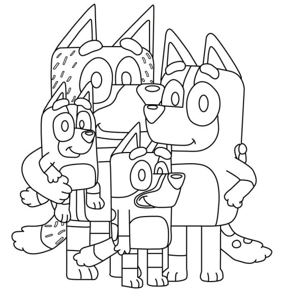 Bluey мультсериал раскраска