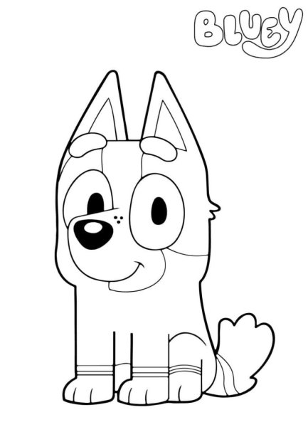 Раскраска друзья Bluey