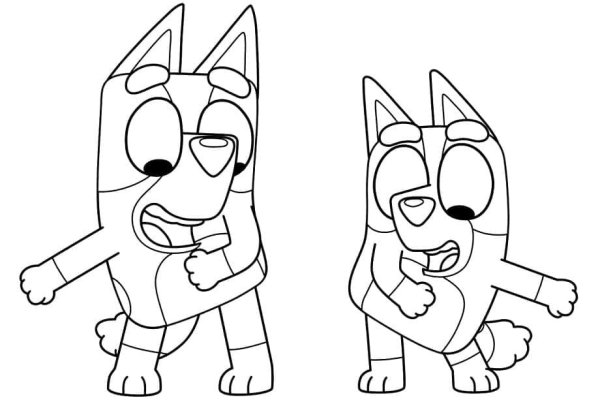 Bluey раскраска