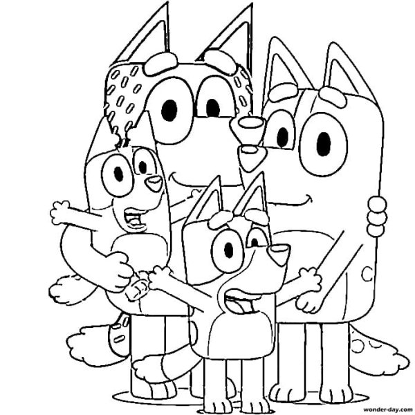 Bluey раскраска